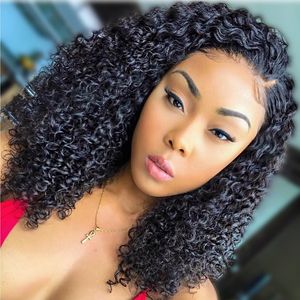 150% densité 360 dentelle perruques frontales kinky curl cheveux humains perruques de cheveux brésiliens cheveux humides ondulés ondulés ventouse supérieure de dentelle préalable prémunie préquive avec cheveux bébé