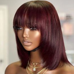 150% de densité Sight Wig Hair Hair Bob Wig Lace Lace Lace Front Wig Remy Brazilian Bob Bob Human Hair Wigs pour les femmes