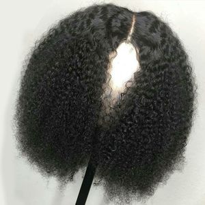 DIVA1 150% densité dentelle avant perruques de cheveux humains pour les femmes avec noir Afro crépus bouclés sans colle brésilien Remy cheveux 360 frontal