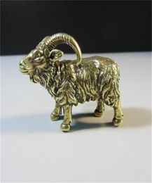 150 gramos Mini Cabra de Latón Estatua de Carnero de Cobre escultura de oveja de bronce Figura de Gazelle Mesa vintage Deco Aries bighorn Sólido Antelo285146387