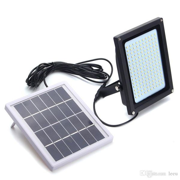 150 Reflector LED Luz solar 3528 SMD Sensor de luz de inundación LED con energía solar Jardín al aire libre Pared de seguridad 8W