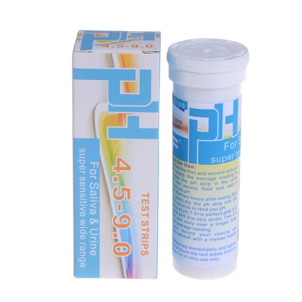 150 bandes en bouteille de pH PLAGE PAPIER PH 4,5-9.0 pour l'indicateur de salive urinaire