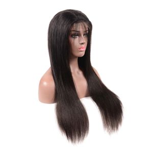 150% U Part Wig perruques de cheveux humains pour les femmes pré-épilées avec des cheveux de bébé malaisie droite Remy cheveux 4*4