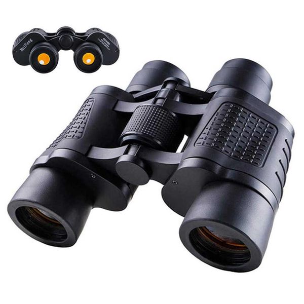 Binoculares potentes de largo alcance de 15000 m 80X80 HD Binoculares de visión nocturna con poca luz BAK4 telescópicos para viajes Senderismo Observación de aves P203n
