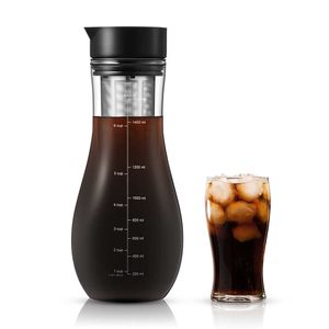 1500 ml Cold Brew Iced Coffee Dual Gebruik Filter Coffeea Pot Espresso Ice Drip Maker Glass