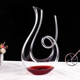1500 ml Crystal Glass Red Wine Decanter Set huishouden snel verdikking Persoonlijkheid Creative European Style Hip Flask 240415