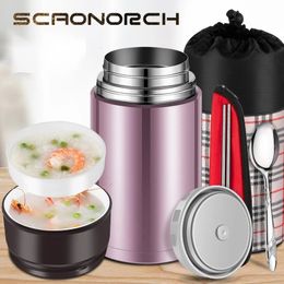 1500 ml alimentaire Thermos en acier inoxydable isolé sous vide pot à soupe bureau maison Thermo aliments conteneurs Portable boîte à déjeuner pots de stockage 240124