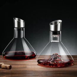 1500 ml Iceberg Whisky Wine Decanter Fabriqué à la main à la main sans plomb Crystal Carafe Dispensateur Pot Bar Bar accessoires 240419