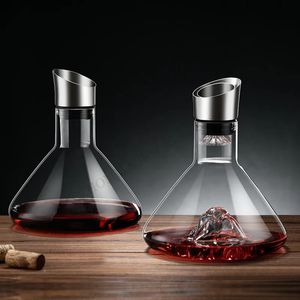 1500 ml ijsberg whisky Wine Decanter Handgemaakte loodvrije kristal gietcarafe verdikte dispenser Pot Bar Accessoires 240419