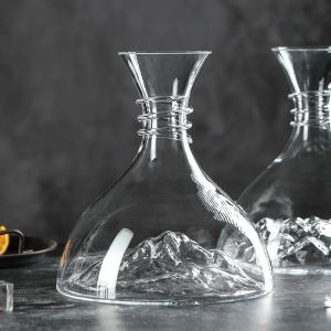 1500 ml de carcane en verre en vitre en cristal sans plomb manuel carcartre à vin créatif soufflé Variété d'options d'options