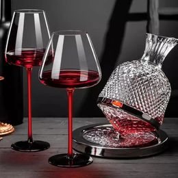 1500 ml La jarra de vino tinto de alta gama está hecha de material de cristal y gira 360 grados para acelerar la velocidad de decantación 240119