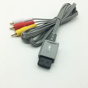 1000 pcs 1.8m audiovideo AV kabelspel Console Composite 3 RCA Cord Wire Main 480p voor Nintendo Wii -console