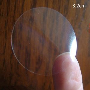 1500pcs / lot 3 2cm 1 3 '' Diamètre Rond Étiquettes Vierges Autocollant Cercle PVC Étiquette D'étanchéité Effacer Rond Autocollants Transparent Se249q