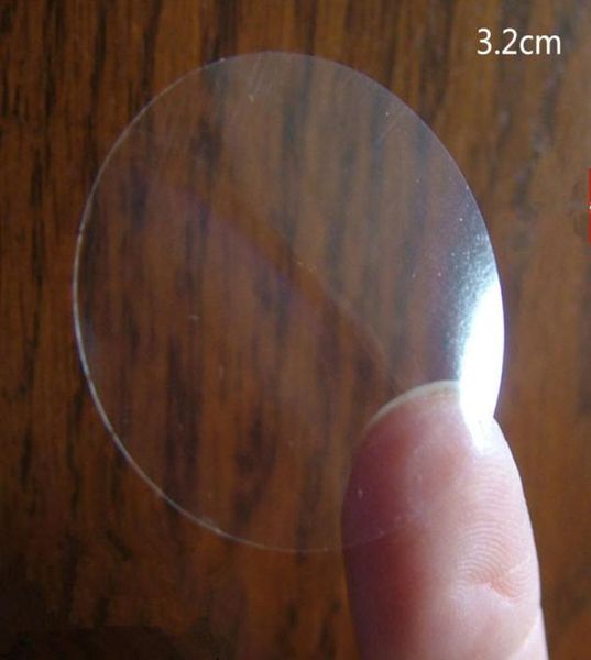 1500 pcslot 32 cm 13039039 diamètre rond étiquettes vierges autocollant cercle PVC étiquette d'étanchéité clair rond autocollants Transparent Se1611258