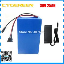 1500W 36V 25AH elektrische fietsbatterij 36 V 24.5AH Lithium Scooter Batterij Gebruik 3500mAh GA 18650 CELL 50A BMS 42V 2A-oplader