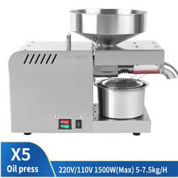 1500 W (MAX) Rvs Food Grade Hot Cold Oil Press Small Business Equipment Oliedruk Peanut Press