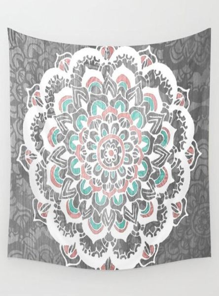 150200cm Indian Mandala Tapestry Totem Boussin Mandragora Elephant Printing Plack Towels Yoga Mat Sun Block Round Bikini CoverUp8451767