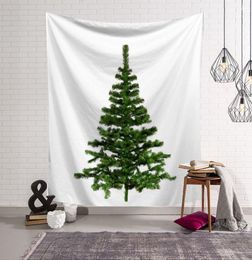 150200cm Nieuwjaar Decoratie Tapestry Gedrukte kerstboom Hangende Wall Art Blue Green Trees Winter Festival Tapiz Polyester CA1424991