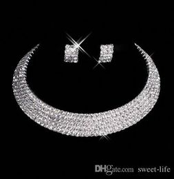 15035 Designer Sexy MenMade Diamanten Oorbellen Ketting Feest Prom Formele Bruiloft Sieraden Set Bruidsaccessoires Op Voorraad2129953