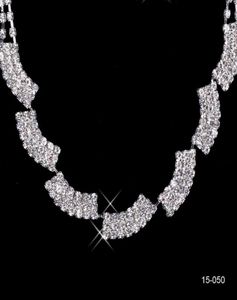 15050 nouveaux bijoux collier boucle d'oreille ensemble pas cher mariage mariée bal Cocktail robes de soirée strass en Stock 150505188150