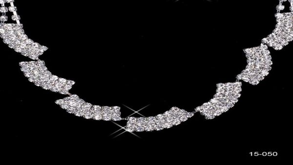 15050 nouveaux bijoux collier boucle d'oreille ensemble pas cher mariage mariée bal Cocktail robes de soirée strass en Stock 150508948709