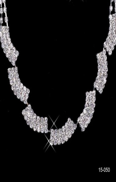 15050 nouveaux bijoux collier boucle d'oreille ensemble pas cher mariage mariée bal Cocktail robes de soirée strass en Stock 150506974013