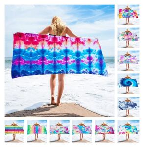 15075 cm 28 Color Microfiber Square Beach Towel Polyester Material Tie Tive Dyée Série de serviettes pour adultes Textiles de maison T2I518285356555