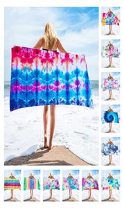 15075 cm 28 Color Microfiber Square Beach serviette de plage Polyester Material Tie Série de serviettes teintes pour les textiles de maison adulte T2I518286687638