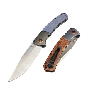 Couteau de poche à manche G10 Crooked River, couteaux pliants de chasse tactique de Camping EDC avec Clip de ceinture, 15080