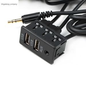 150CM 3 estilos montaje empotrado para salpicadero de coche Panel de puerto USB auxiliar adaptador de Cable de extensión Dual para barco automático para Volkswagen Toyota