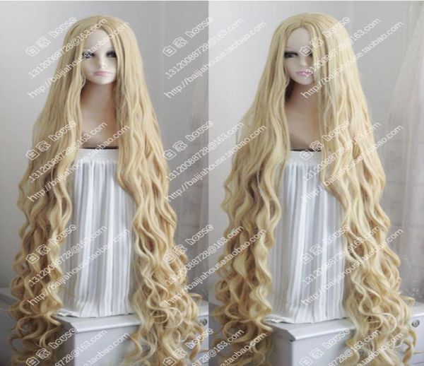 150 cm de long Wavy Curly Wig Occident Style pastoral Mix Blonde Cosplay Wig Hair gtgtgt Nouveau mode de haute qualité P6004317