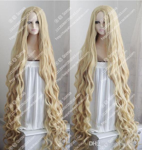 150 cm de long Wavy Curly Wig Occident Style pastoral Mix Blonde Cosplay Wig Hair gtgtgt Nouvelle mode de haute qualité P9985253