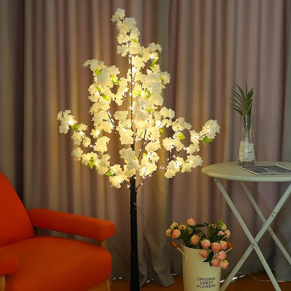 Flores artificiales de 150CM de altura, cerezo LED luminoso, accesorios de adorno para el hogar y la sala de estar para boda, decoración para fiesta de Navidad