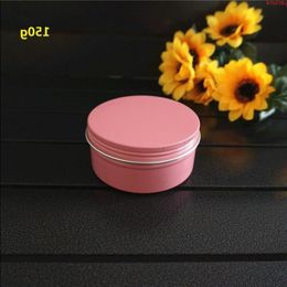 150g 82 * 38mm Rose Boîte ronde en aluminium Boîtes de conserve en métal DIY 150ml Crème Pot portable Pot de thé Cosmétique Conteneurs vides de haute qualité Qufuw