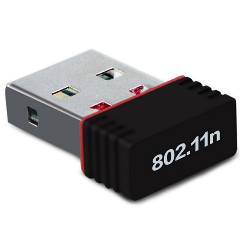 150m Adaptador sem fio WiFi USB 150 Mbps IEEE 802.11n G B Mini Antena Adaptadores Chipset MT7601 Cartão de rede 100pcs DHL grátis
