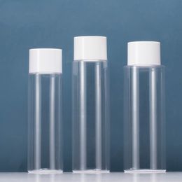 Botella de tóner transparente de 150ml, 200ml, 250ml, botella de plástico PET, subpaquete de agua para maquillaje, botella vacía, 50 Uds.