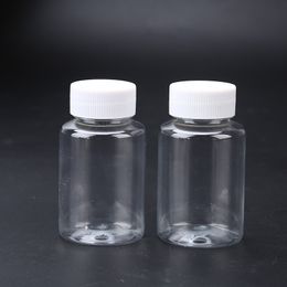 150 ml 3oz Transparante lege plastic flessen met witte schroefdop Solid Powder Liquid Storage Container Jar Pot voor het dagelijkse leven van de reis