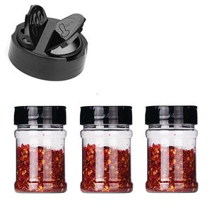 150 ml Plastic Spice Jars / Flessen, 5oz Pet Spice Containers met zwarte dop, perfect voor het opslaan van specerijen, kruiden en poeders