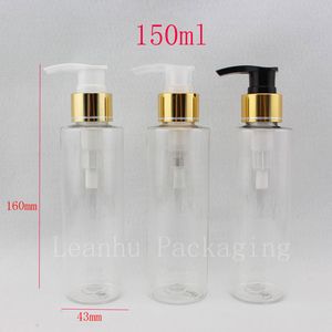 150 ml X 40 bouteilles de pompe de lotion à vis en or de luxe, distributeur de savon liquide 150cc contenants de bouteilles d'emballage cosmétique bricolage