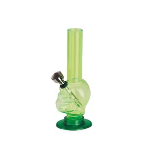 150mm 6 Couleurs Pures Mini Tête Fantôme Acrylique Fumer Bong Pipe À Eau Grand Bong Bécher Avec Bol En Métal Dab Huile Bubbler Accessoires En Gros