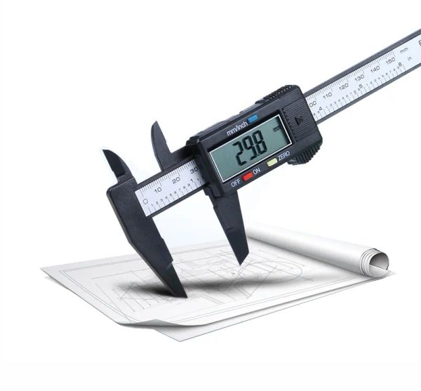 150 mm 60 Zoll digitales Messschieber-Messwerkzeug, elektronisches Mikrometer mit großem LCD-Bildschirm, automatische Abschaltung, BJ