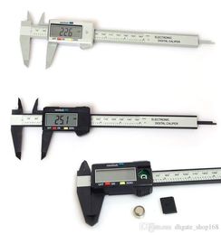Calibrador Vernier electrónico Digital LCD de fibra de carbono, 150mm, 6 pulgadas, micrómetro, calibrador de plástico 28149910751