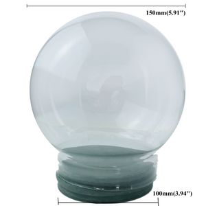 150 mm Globe de neige en verre vide de 150 mm avec diamètre du bouchon en caoutchouc grand bricolage Gift Snow Ball Accessoires