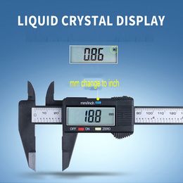 Pied à coulisse numérique LCD 150mm Pied à coulisse numérique électronique Pied à coulisse en plastique avec jauge de batterie Micromètre Outil de mesure VT1688