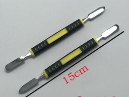 150mm metaal PRY TOOL DUBBELE EINDE OPEN Gereedschap Plastic Handvat Crowbar Dual Head Spudger voor iPhone Tablet