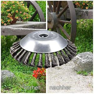 150mm Steel Wire Wheel Garden Weeder Brush Lawn Mower Grass Eater Trimmer Brush Cutter Tools Garden Grass Trimmer Head Weeder Brush