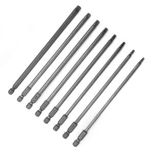 150 mm T8 T10 T15 T20 T20 T25 T27 T30 T40 Tamper Tamper Security Bit Bit Bit Magnet Torx Torx Cabeza plana de 1/4 