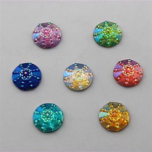 150 stcs 14 mm AB kleur kristalhars ronde steentjes flatback kralen stenen plakboek ambachten sieraden accessoires zz13286s