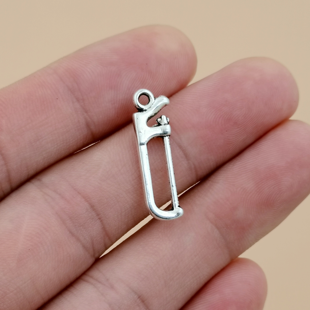 150Pcs Antique Silver Tibetan Alloy Hacksaw Charms Pendants DIY for Jewelry Making And Crafting A-056
