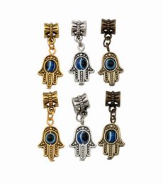 150 stcs Hamsa Hand Blue Eye Bead Kabbalah Veel geluk Charm Pendanten voor sieraden maken Bracelet ketting diy accessoires 128x298mm424069057